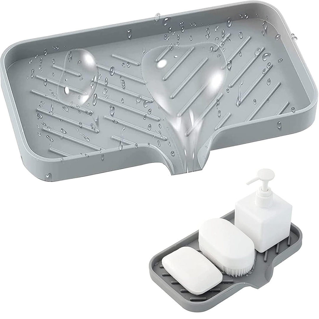 Non-Slip Silicone Sink Mat – Protects Your Kitchen Sink, Helps Dry Dishes, and Holds Soap and a Sponge