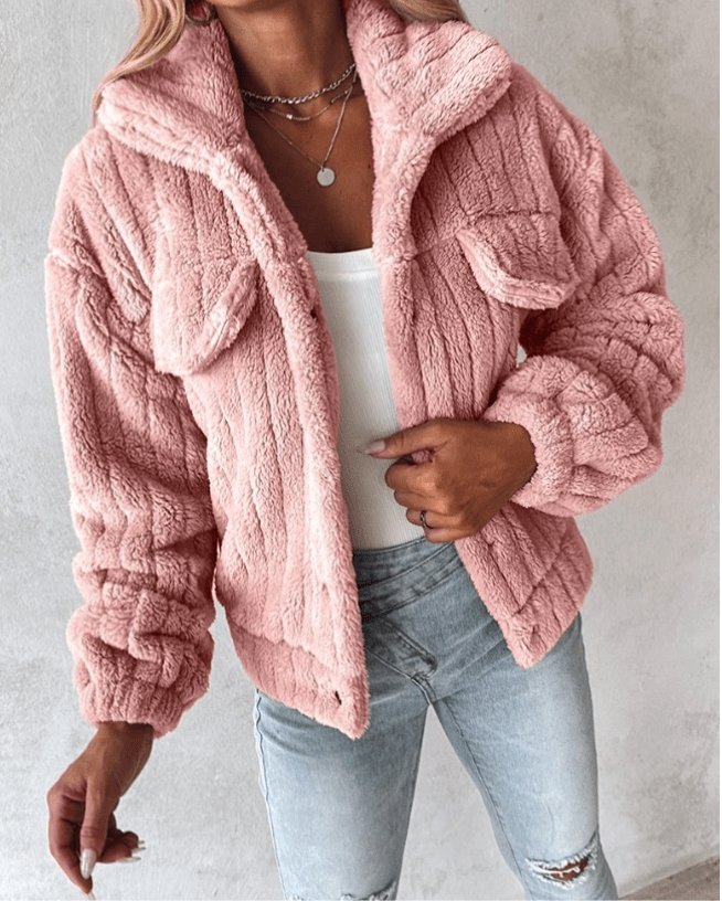 Teddy Coat Women Warm Cozy Outerwear for Everyday Style