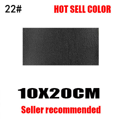 Self-adhesive leather patch