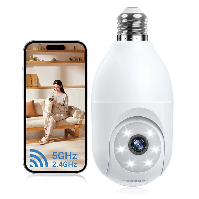 LED Wireless Panoramic 360 Degree Home Security Light Bulb
