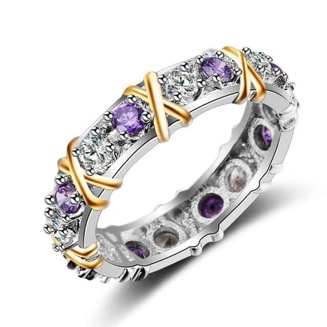 Sterling Silver Cross Full Diamond Ring