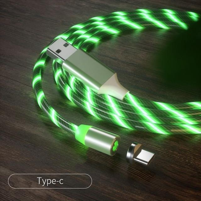 Glowing LED Magnetic 3 in 1 USB Charging Cable