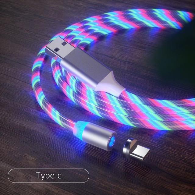 Glowing LED Magnetic 3 in 1 USB Charging Cable