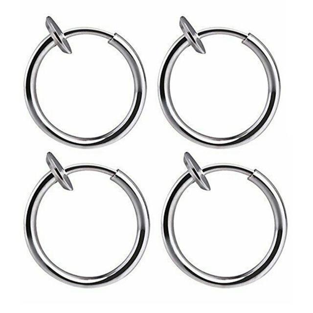 Unisex Stainless Steel Retractable Hoop