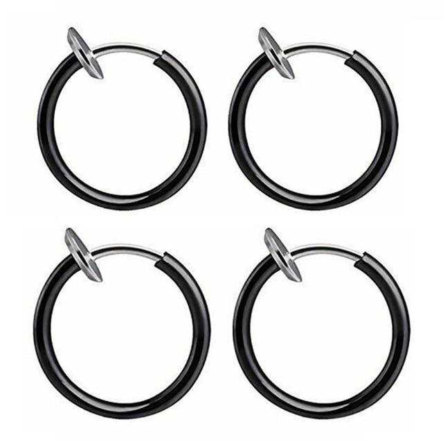 Unisex Stainless Steel Retractable Hoop