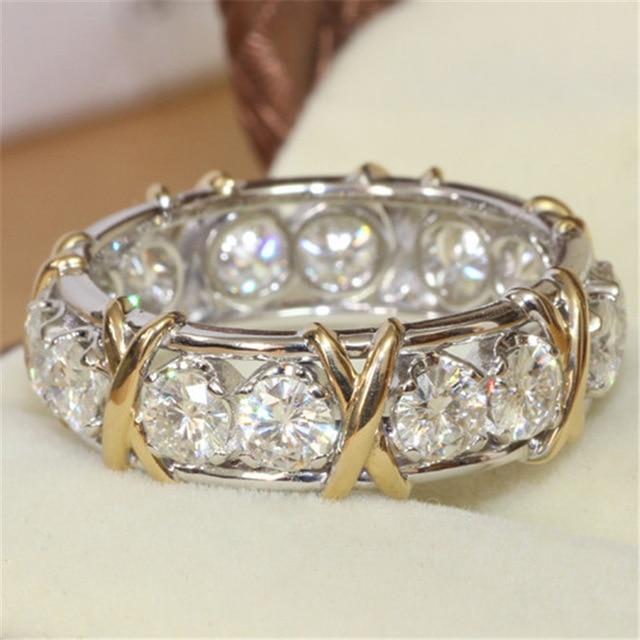 Sterling Silver Cross Full Diamond Ring