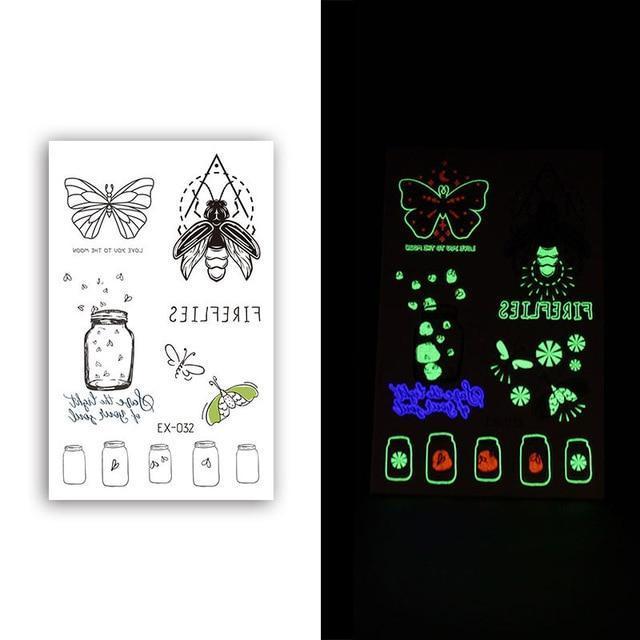 Inkstr™ Glow-In-The-Dark Tattoo Sticker Set