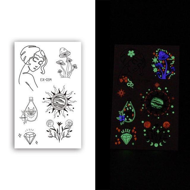 Inkstr™ Glow-In-The-Dark Tattoo Sticker Set