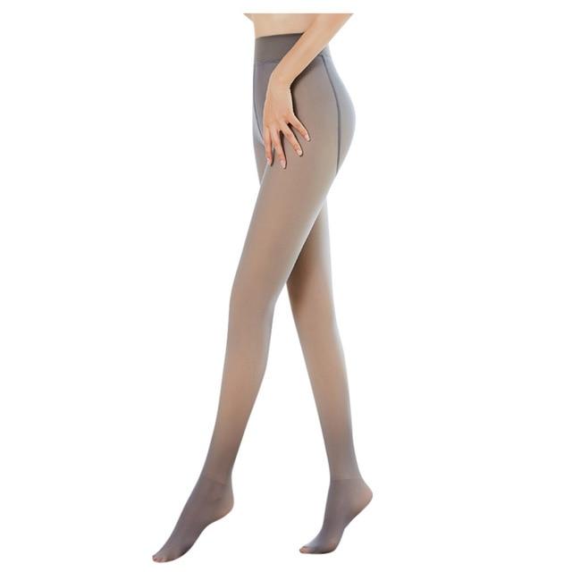 Flawless legs fake translucent warm fleece pantyhose