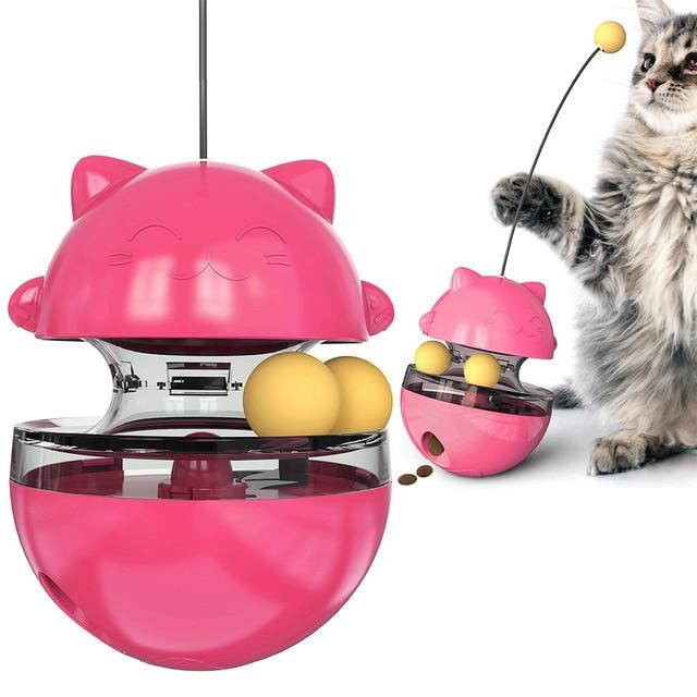 Interactive Cat Tumbler Food Dispensing Toy
