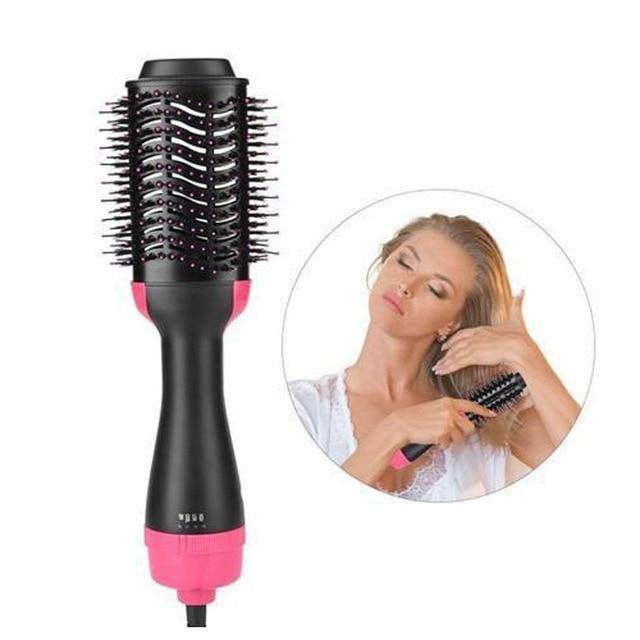 2-in-1 Hair Dryer Styler Straightening Brush