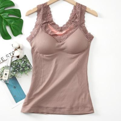 Cami-Bra Thermal Lace Tank