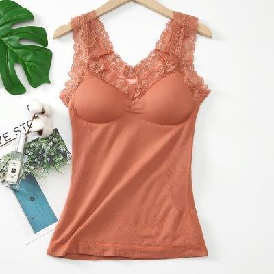 Cami-Bra Thermal Lace Tank