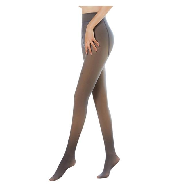 Flawless legs fake translucent warm fleece pantyhose