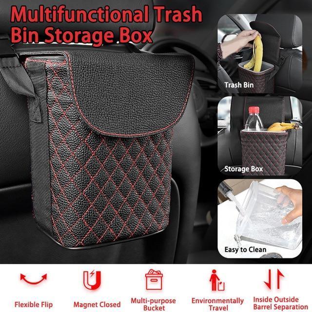 Car Seat Leather Multifunctional Basket