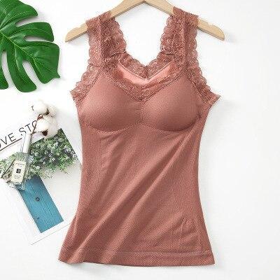 Cami-Bra Thermal Lace Tank