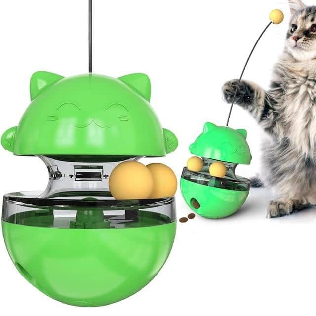 Interactive Cat Tumbler Food Dispensing Toy
