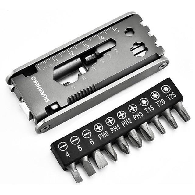 Folding Stainless Steel 15 in 1 Multi-Function Tool