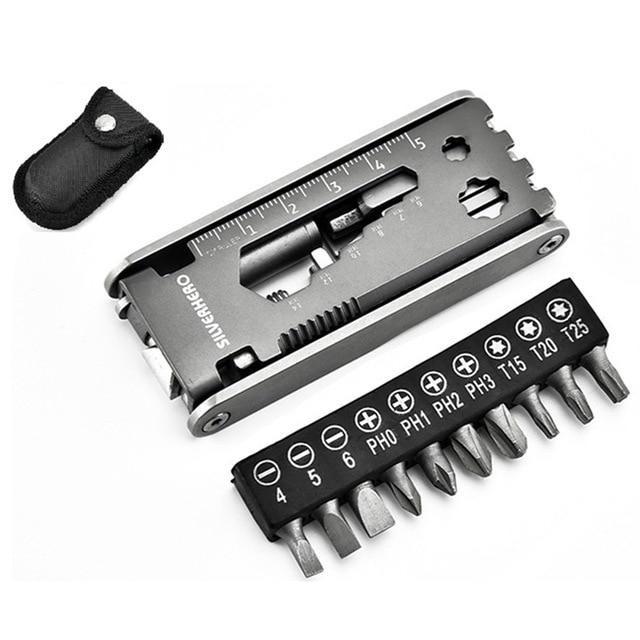 Folding Stainless Steel 15 in 1 Multi-Function Tool