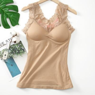 Cami-Bra Thermal Lace Tank