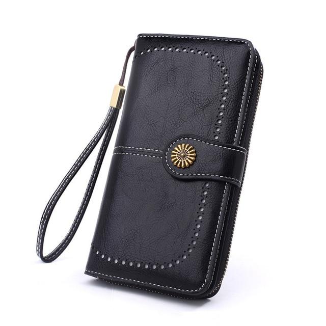 RFID Leather Wallet Purse for Women