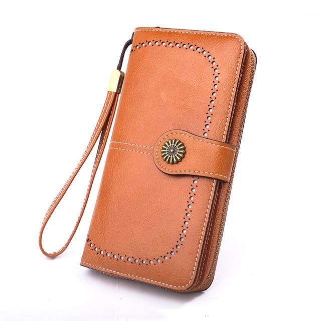 RFID Leather Wallet Purse for Women