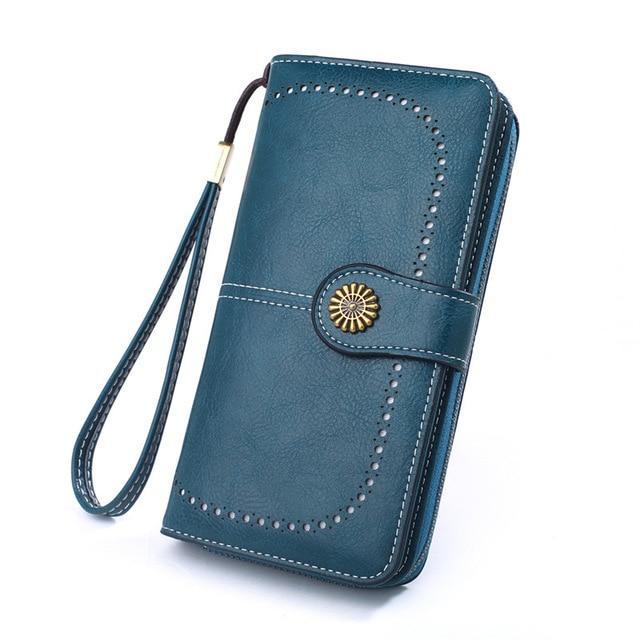 RFID Leather Wallet Purse for Women