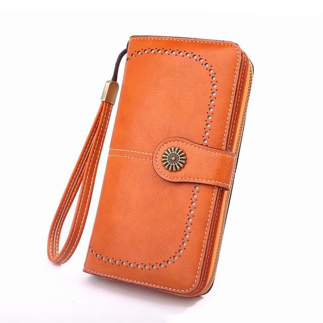 RFID Leather Wallet Purse for Women