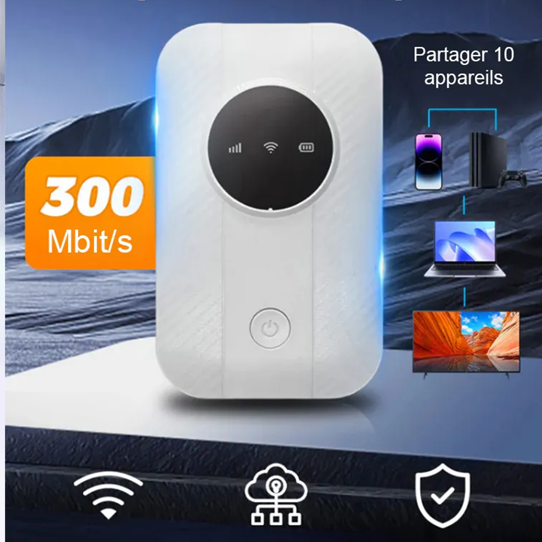 Vytsrd Portable Wireless WiFi Router with USB Port 4G Modem 300Mbps