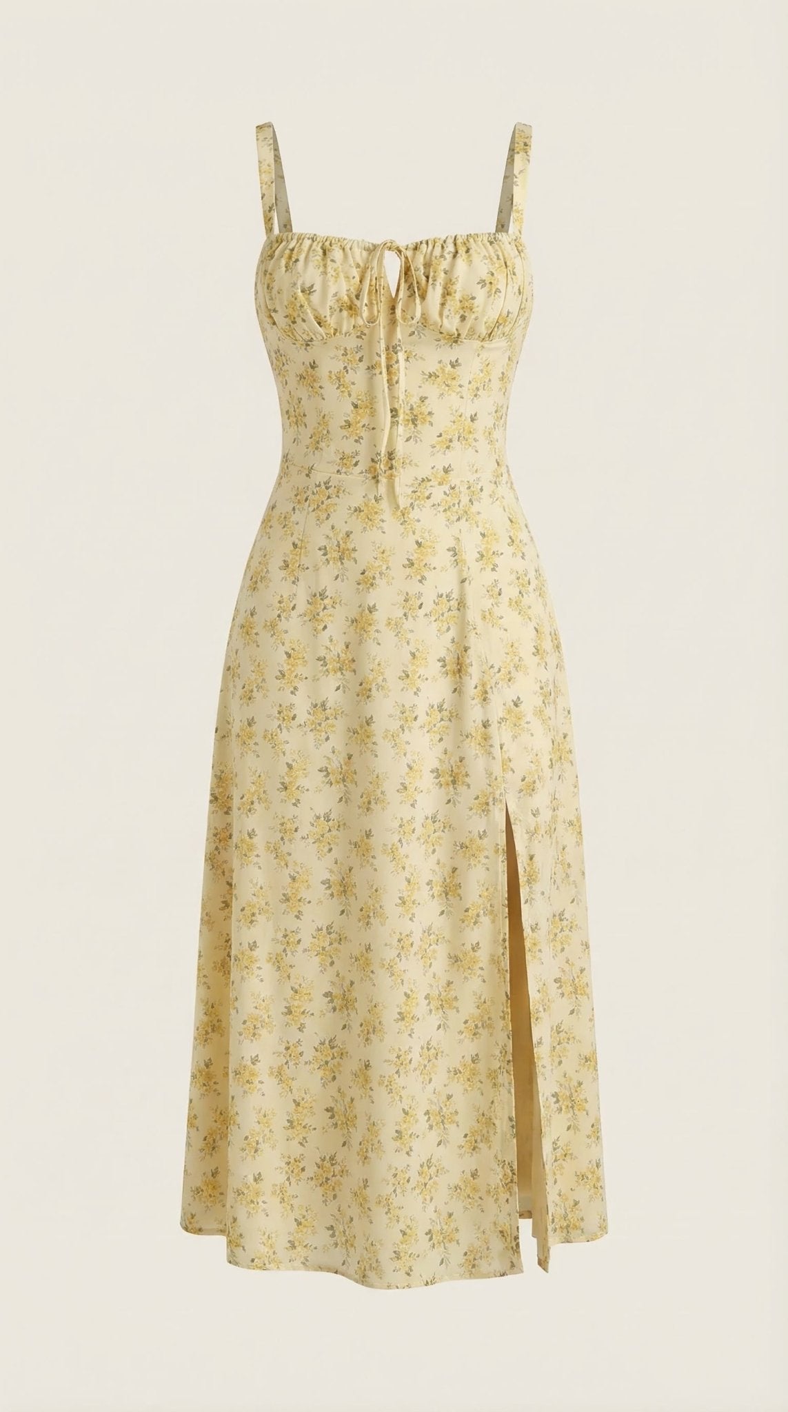 Women Midi Dress Sweetheart Neckline Lace-Up Front Detail