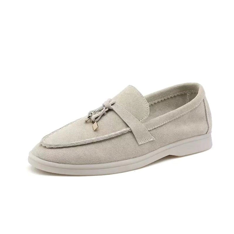 Women's Loafers — Slip-On Flat Sole Low Profile Closed Design