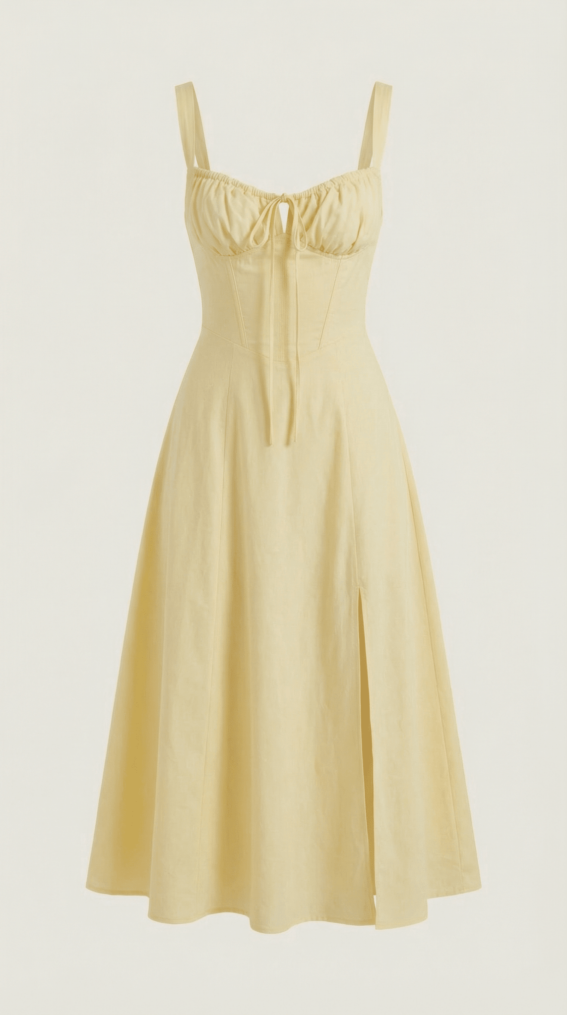 Women's Midi Dress - A-Line Sweetheart Neckline Lace-Up Front