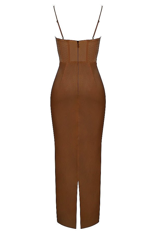 Women's Mini Dress — Bodycon Fit Pleated Tie-Back Closure