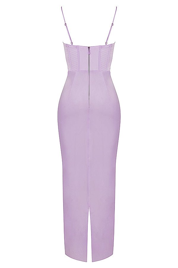 Women's Mini Dress — Bodycon Fit Pleated Tie-Back Closure