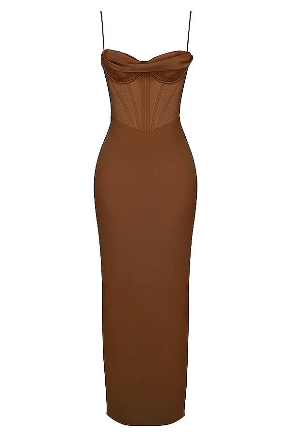 Women's Mini Dress — Bodycon Fit Pleated Tie-Back Closure
