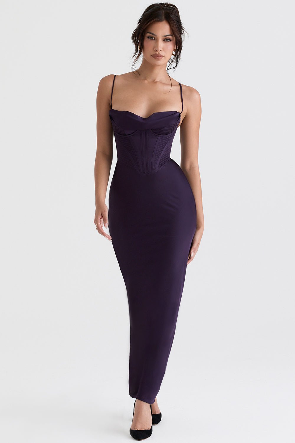 Women's Mini Dress — Bodycon Fit Pleated Tie-Back Closure