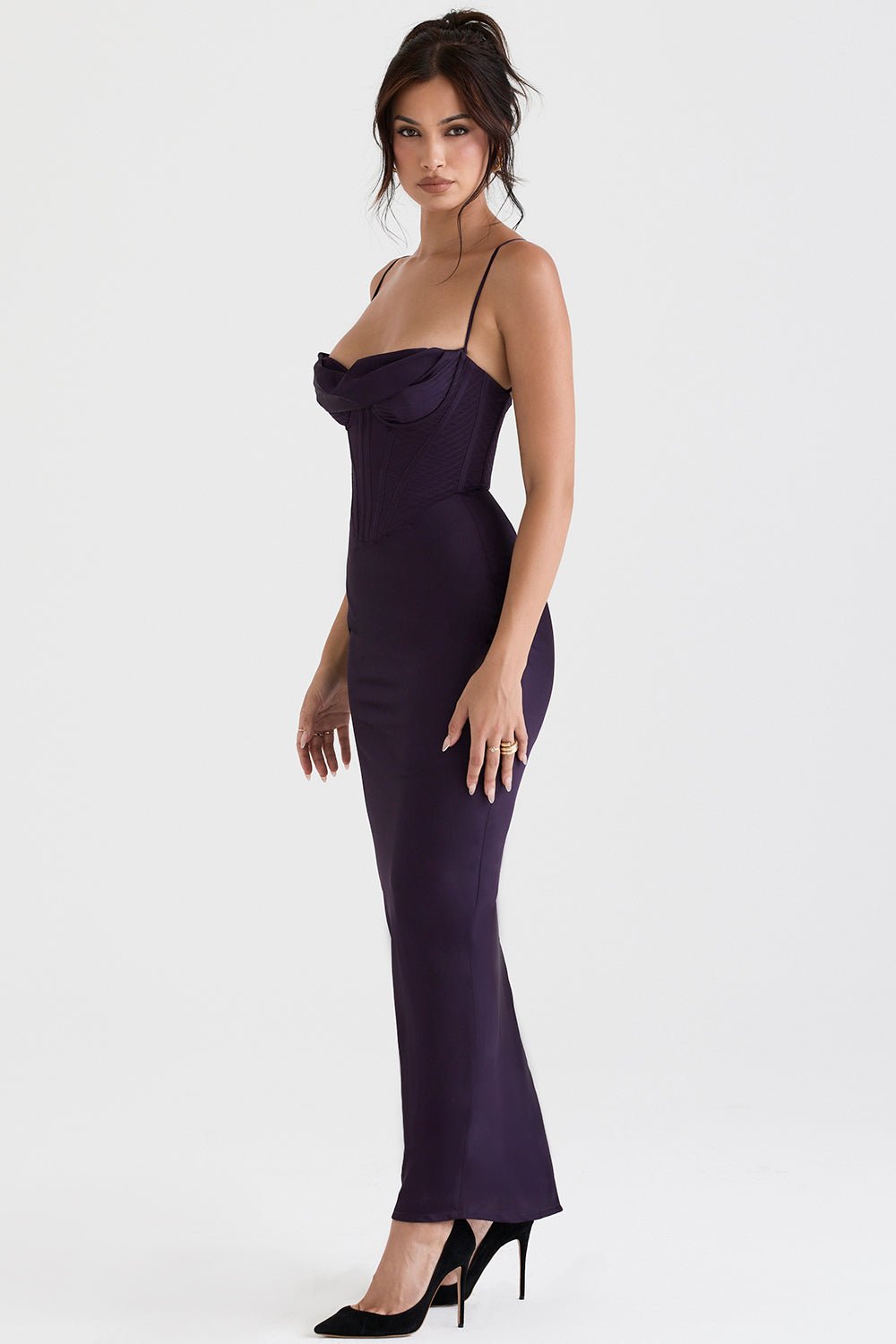 Women's Mini Dress — Bodycon Fit Pleated Tie-Back Closure