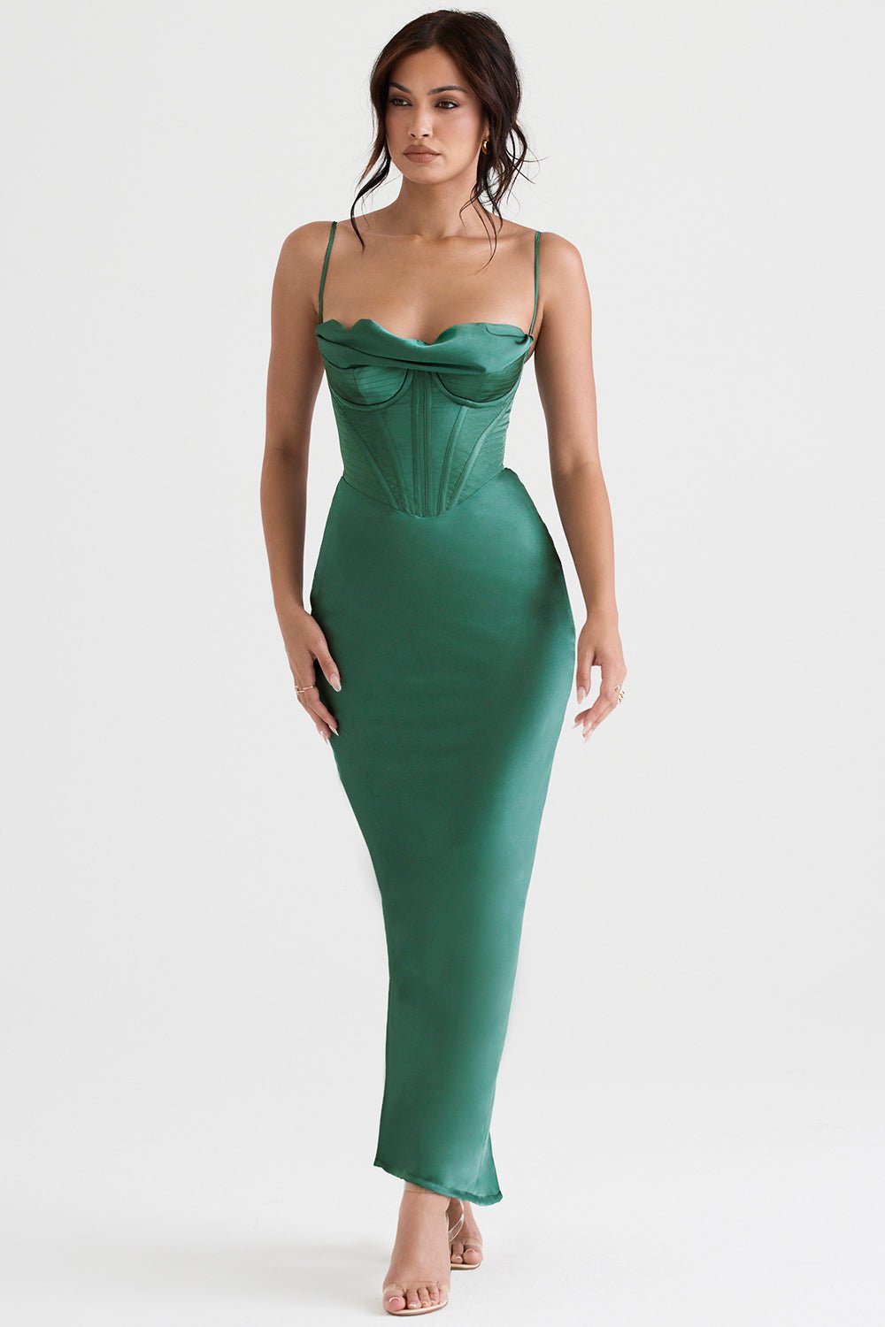Women's Mini Dress — Bodycon Fit Pleated Tie-Back Closure