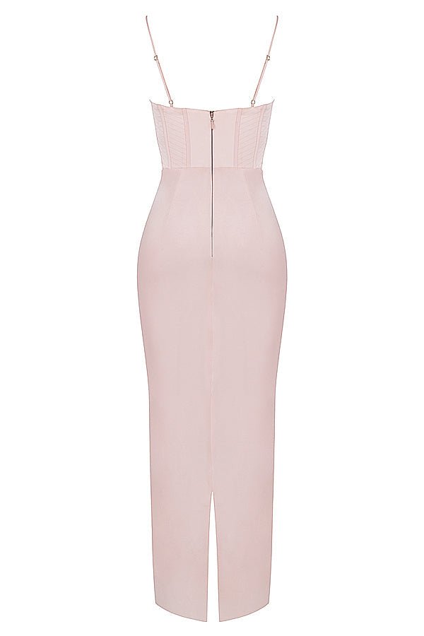 Women's Mini Dress — Bodycon Fit Pleated Tie-Back Closure