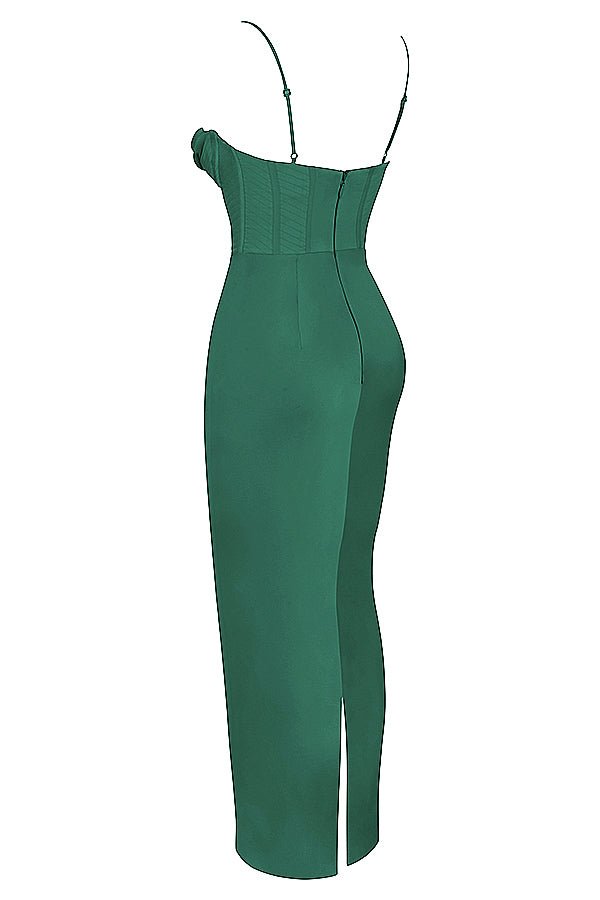 Women's Mini Dress — Bodycon Fit Pleated Tie-Back Closure