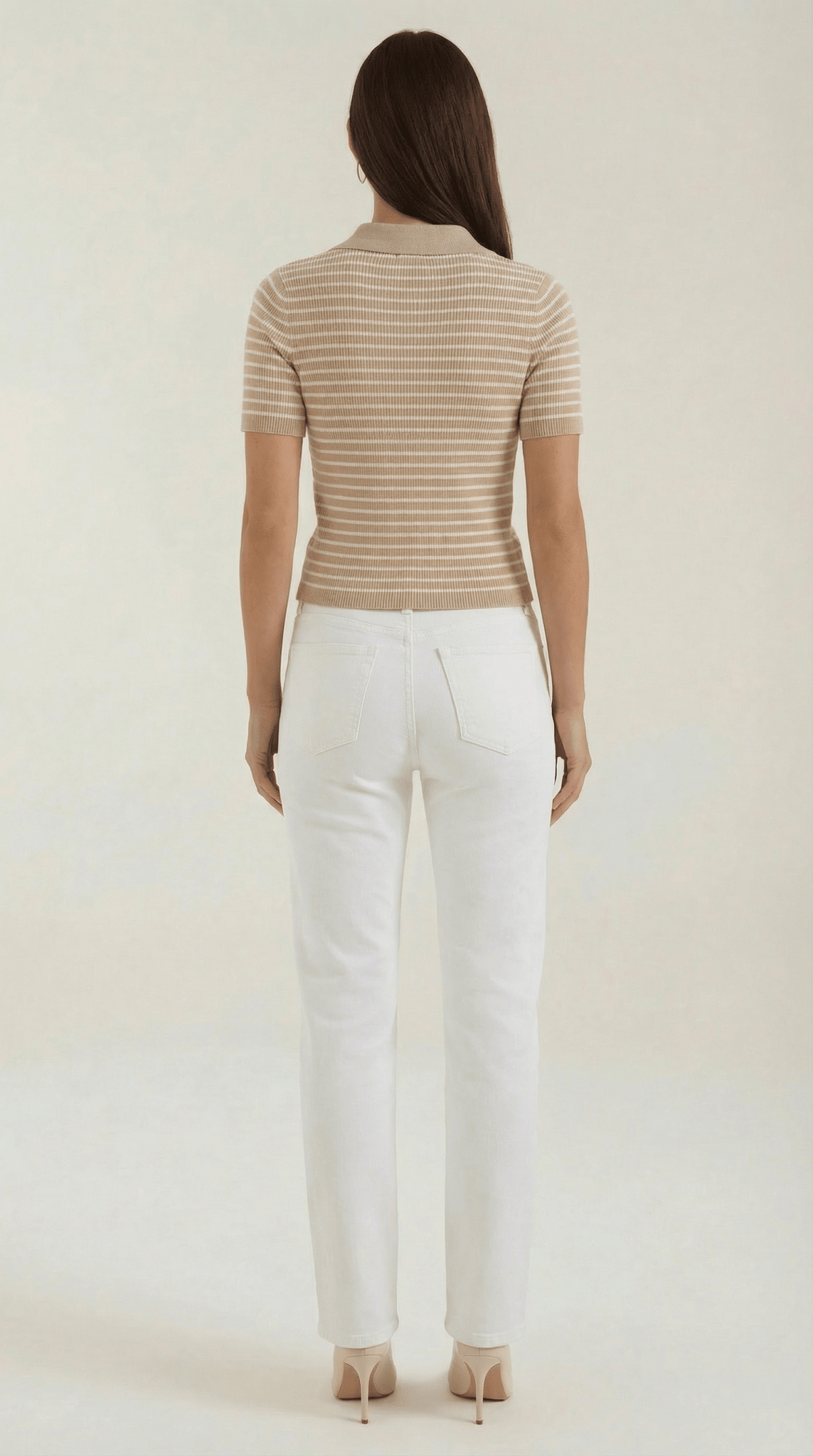 Women's Polo Shirt — Front Button Placket Collar Design
