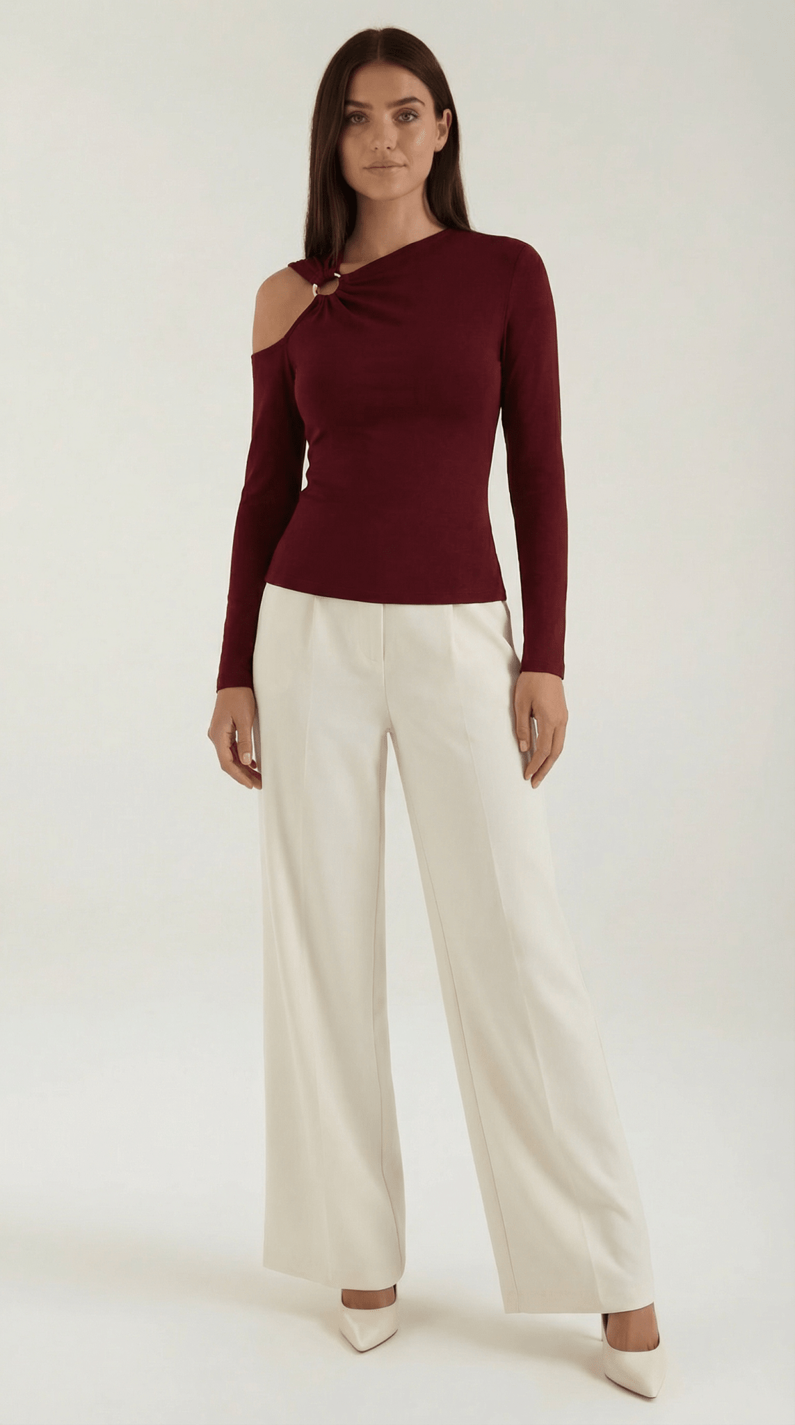 Women's Top — Sleeveless One Shoulder Asymmetric Neckline