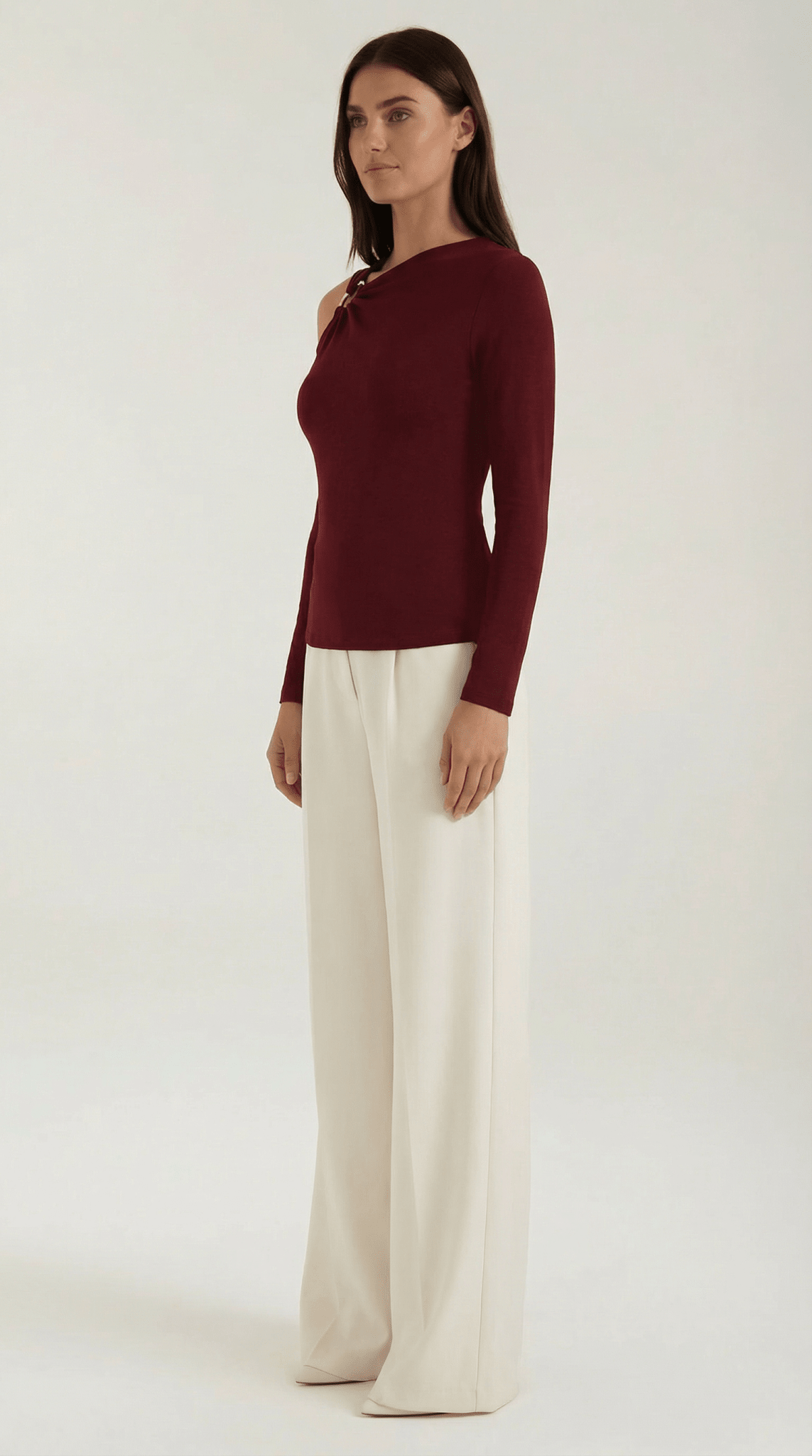 Women's Top — Sleeveless One Shoulder Asymmetric Neckline