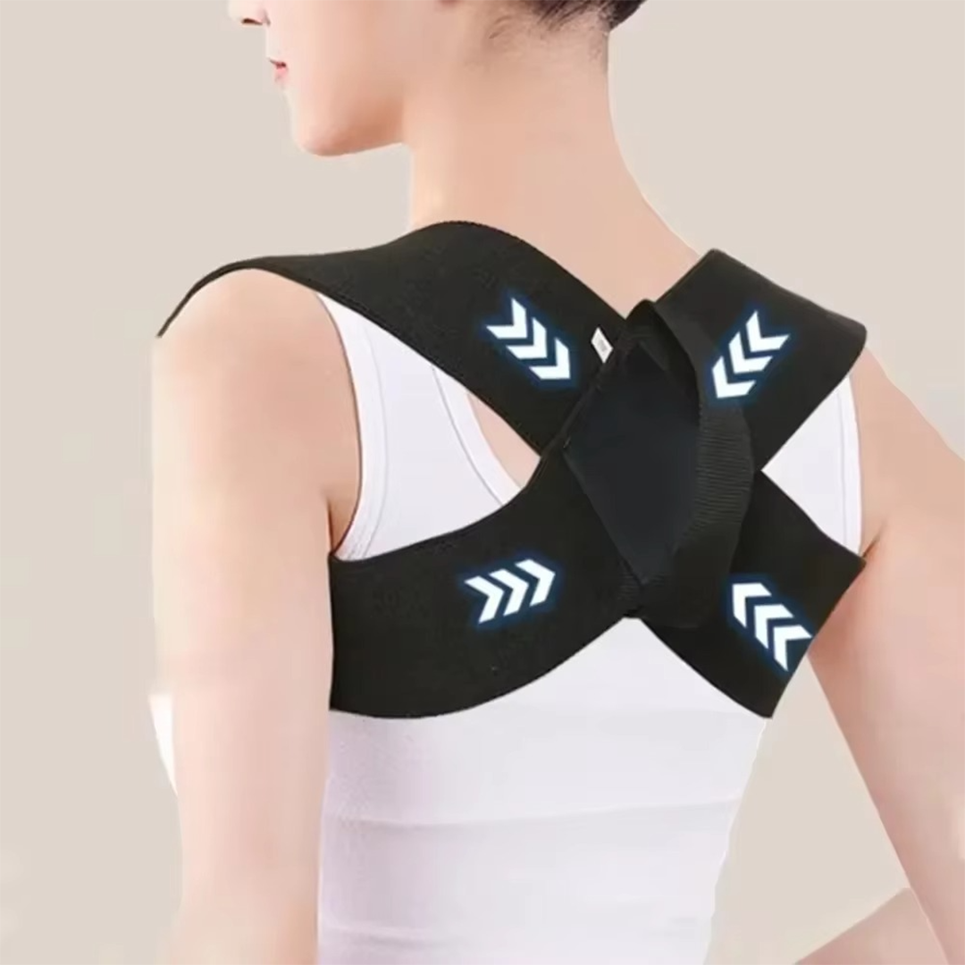 Xiomak Back Posture Corrector Collarbone Spine Adjustable Belt Upper Back, Shoulder