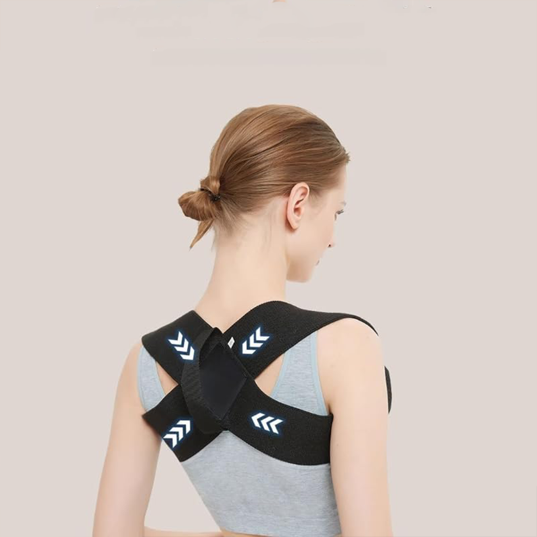 Xiomak Back Posture Corrector Collarbone Spine Adjustable Belt Upper Back, Shoulder