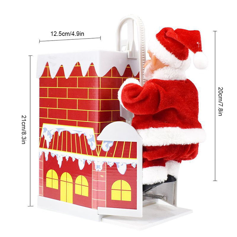 Animated Electric Santa Claus Ladder Climber with Christmas Music