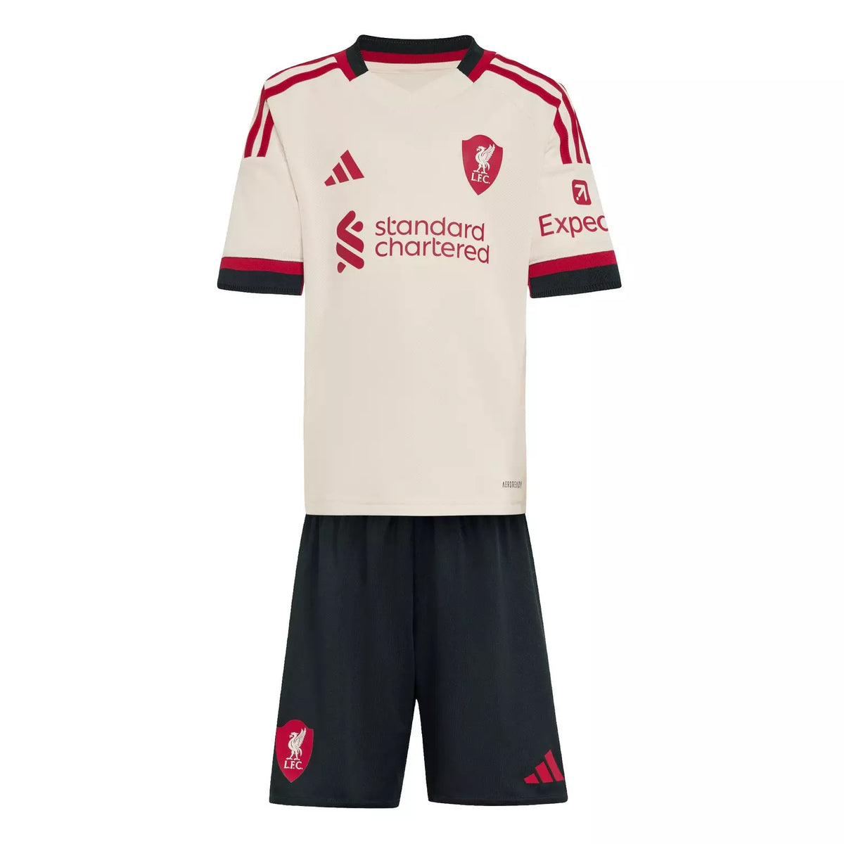 Tenue de football extérieure pour enfants de Liverpool 2025-26