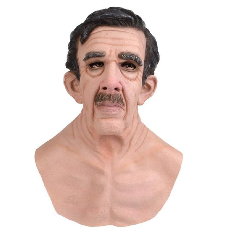 Realistic Latex Full Face Mask — Lifelike Contours, Flexible Fit