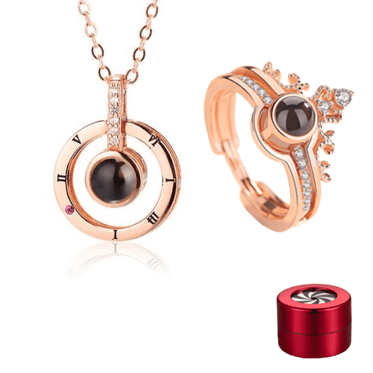 “I Love You” Ring Necklace