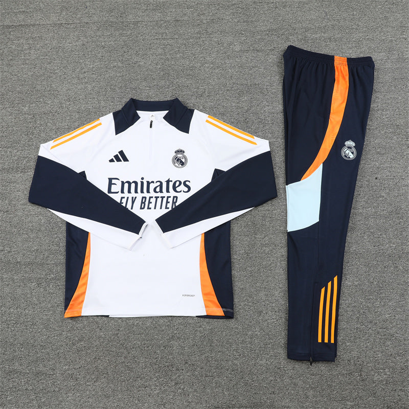 Tuta bianca e arancione del Real Madrid 2024/2025